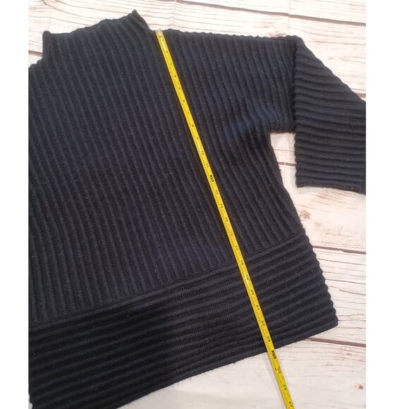 DKNY Wool Cashmere Blend Ribbed Sweater Mock Neck M - Picture 8 of 8